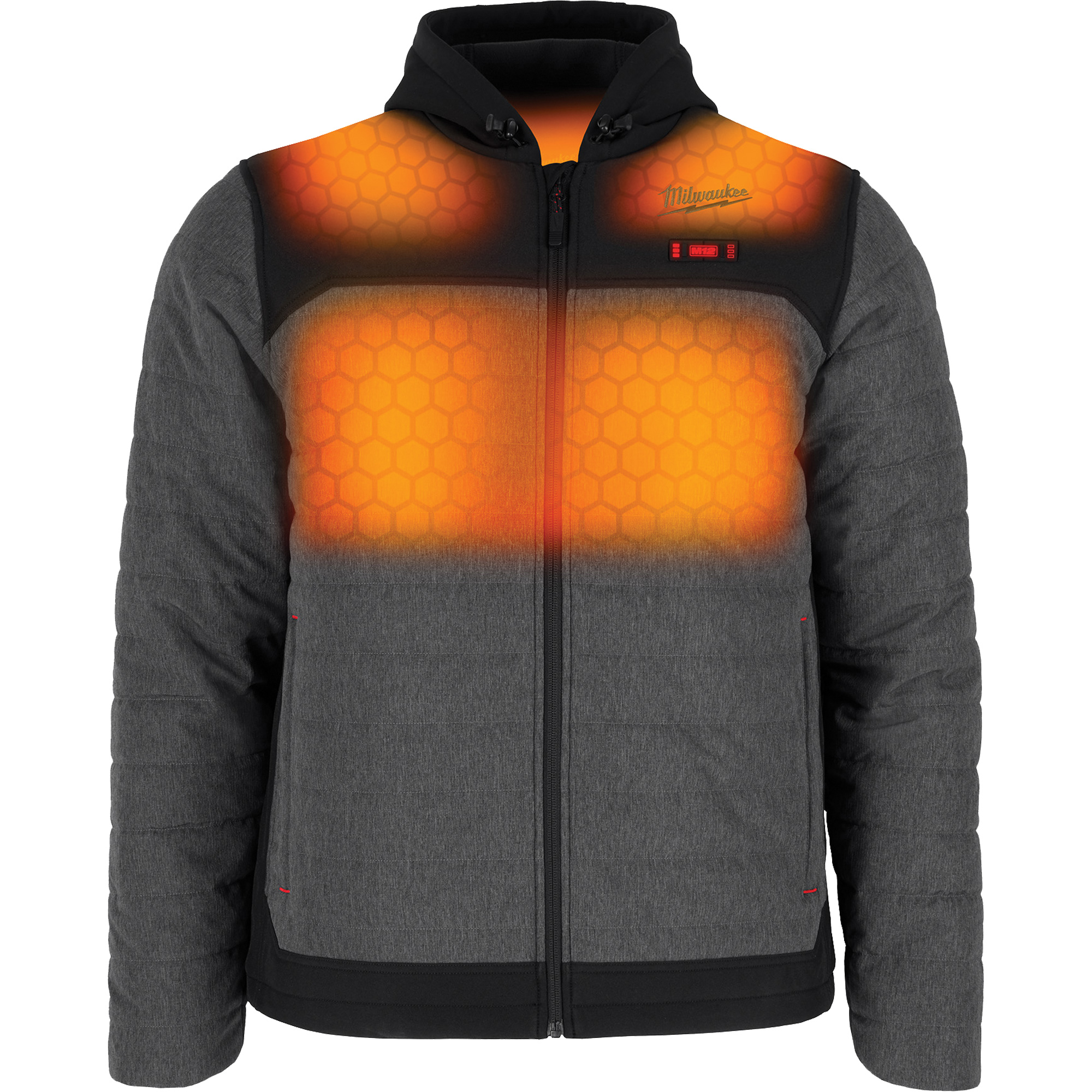 Veste chauffante M12MC QuietShellMC avec pile, Hommes, 2T-Grand, Gris