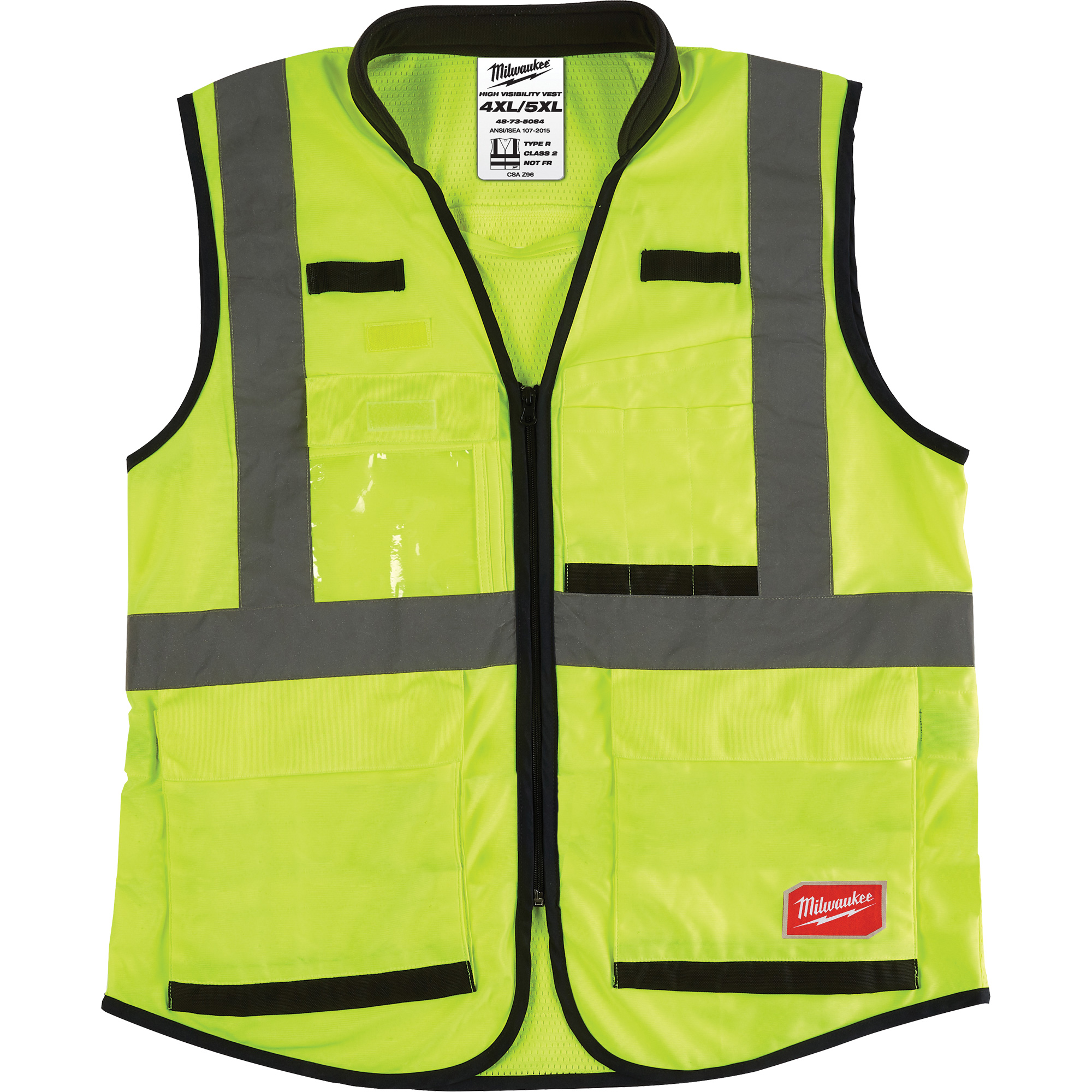 Veste de sécurité haute performance, Jaune lime haute visibilité, 4T-Grand/5T-Grand