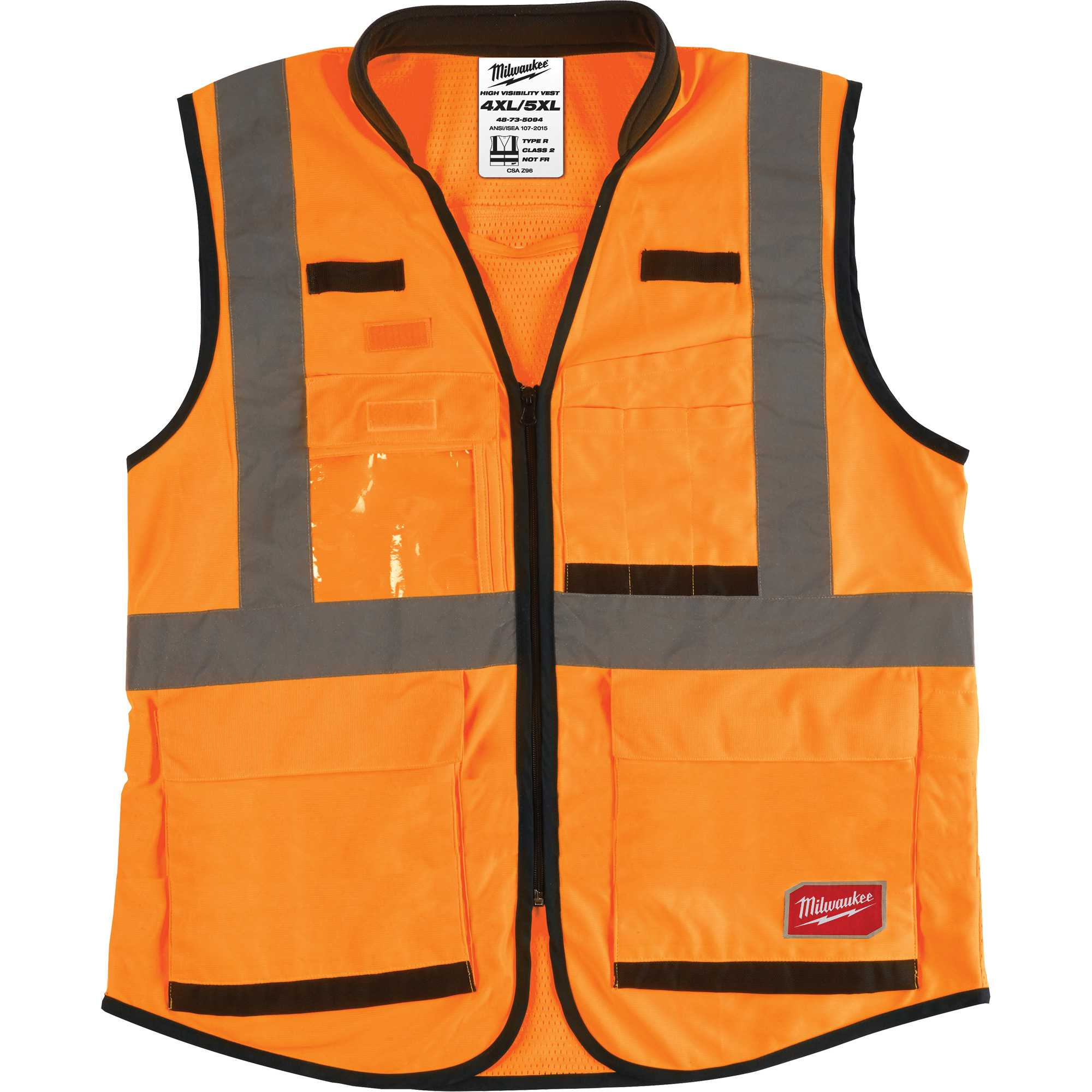 Veste de sécurité haute performance, Orange haute visibilité, Moyen/Petit