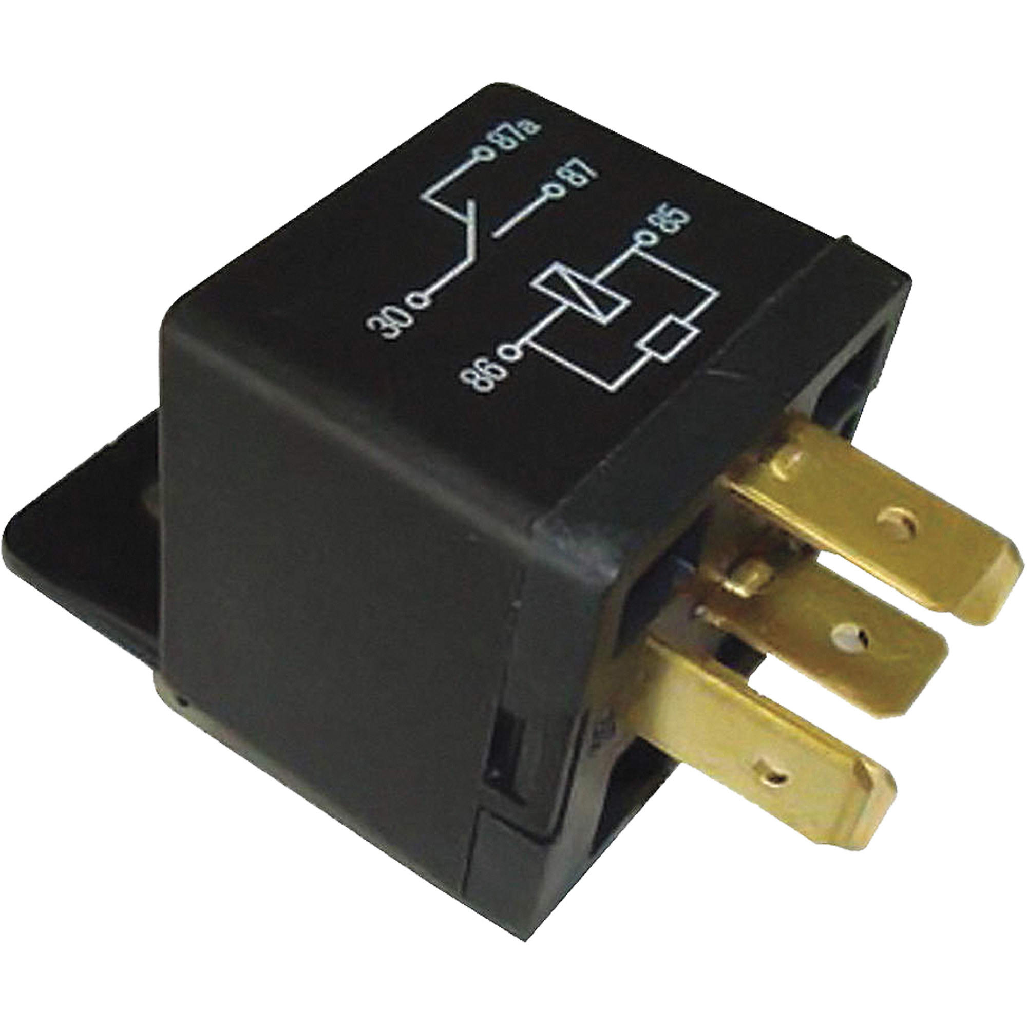 Mini relais unipolaire à une direction avec résistance, Prise, 40 A, 12 V
