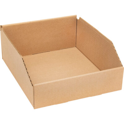 Boîtes profondes en carton ondulé, 11-3/4" la x 11-1/4" p x 4-1/2" h, Beige