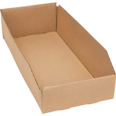 Boîtes profondes en carton ondulé, 7-3/4" la x 17-1/4" p x 4-1/2" h, Beige