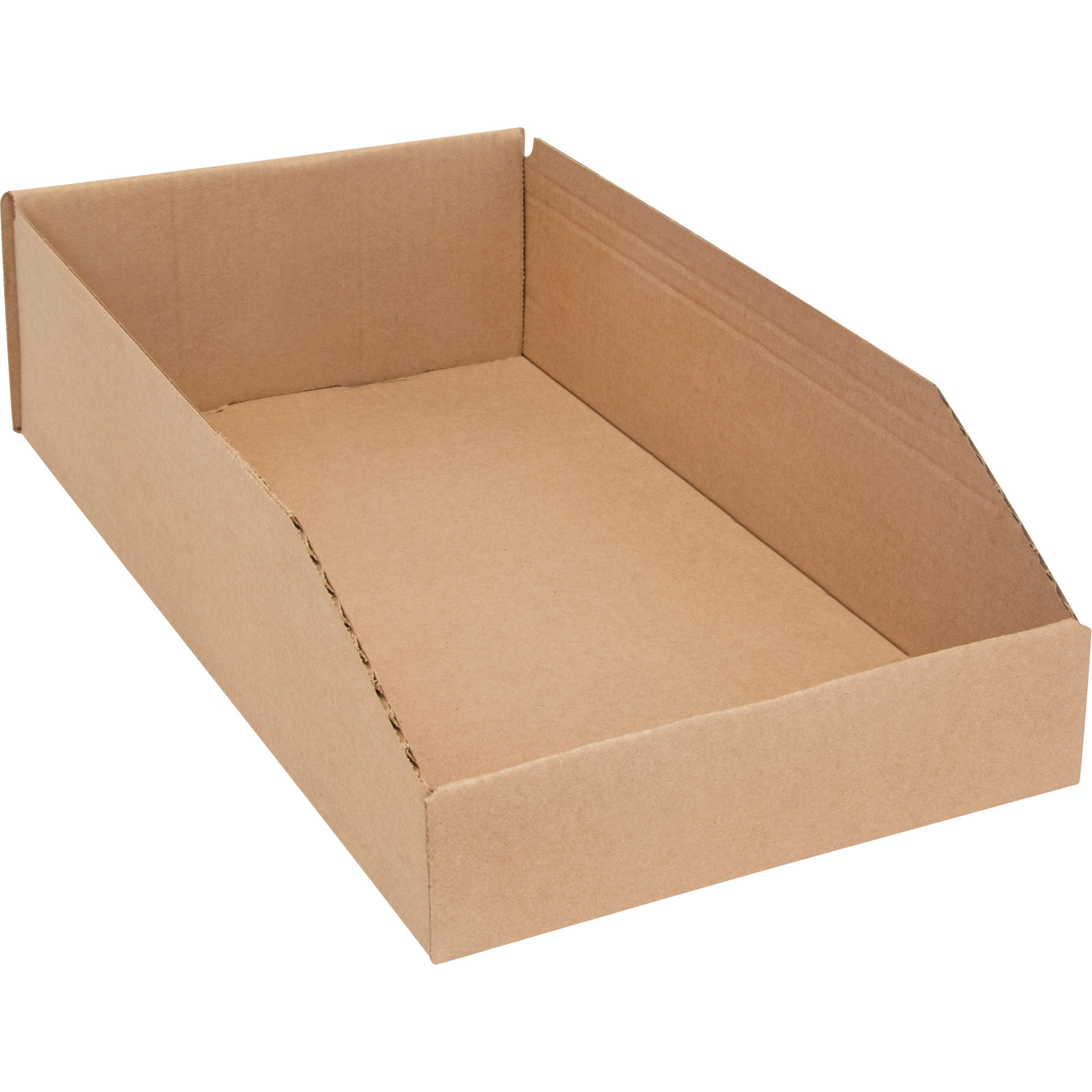 Boîtes profondes en carton ondulé, 9-3/4" la x 17-1/4" p x 4-1/2" h, Beige