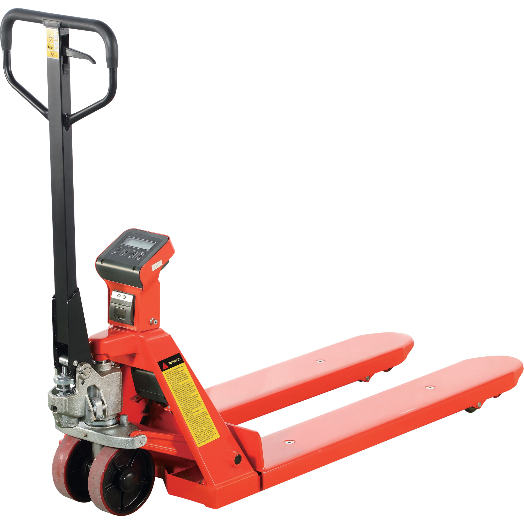 Transpalette avec balance et imprimante thermique Eco, 45" lo x 22,5" la, Capacité de 4400 lb