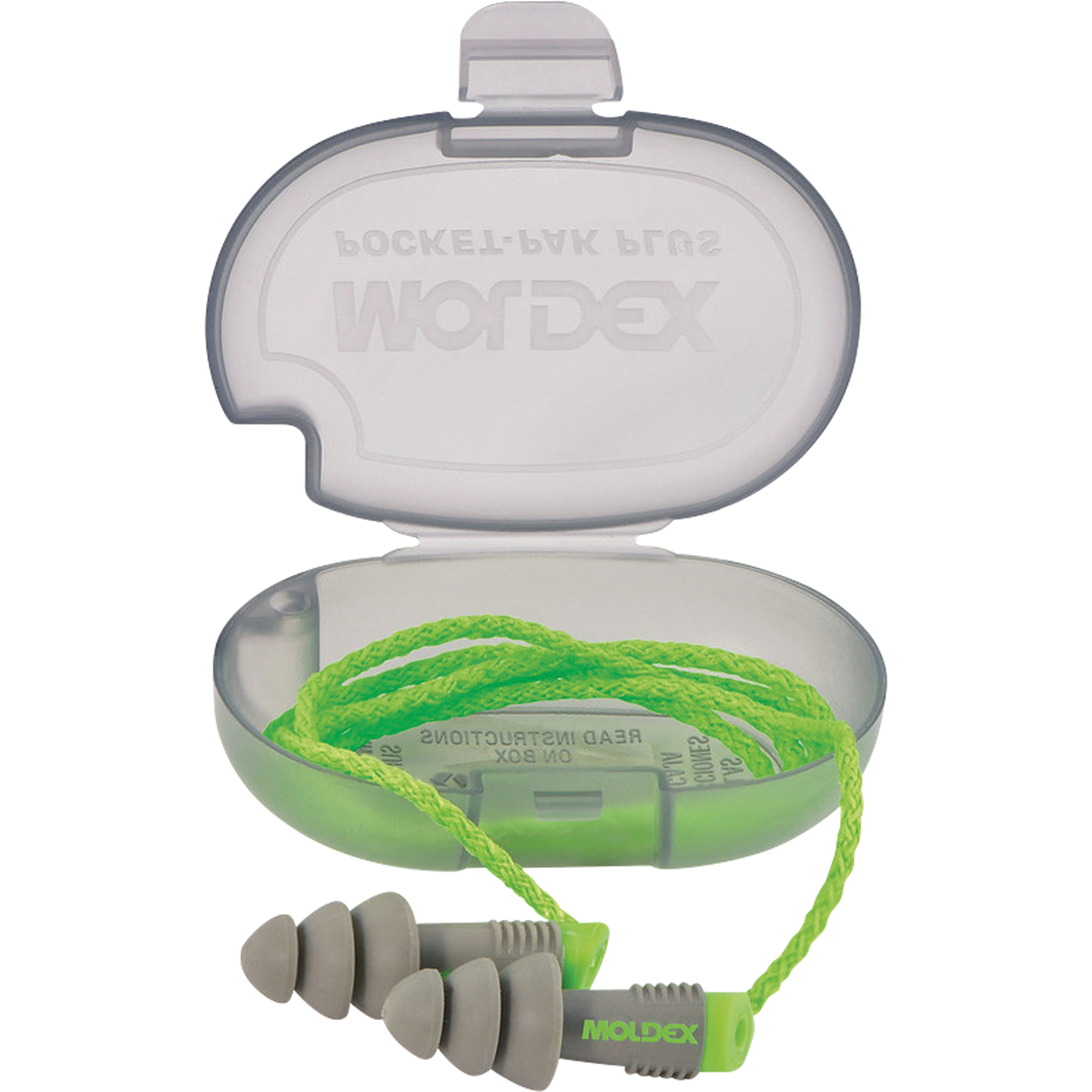 Bouchons d'oreilles réutilisables AlphasMC, Avec cordon, Vrac - Étui en plastique, 27 dB NRR, Taille unique