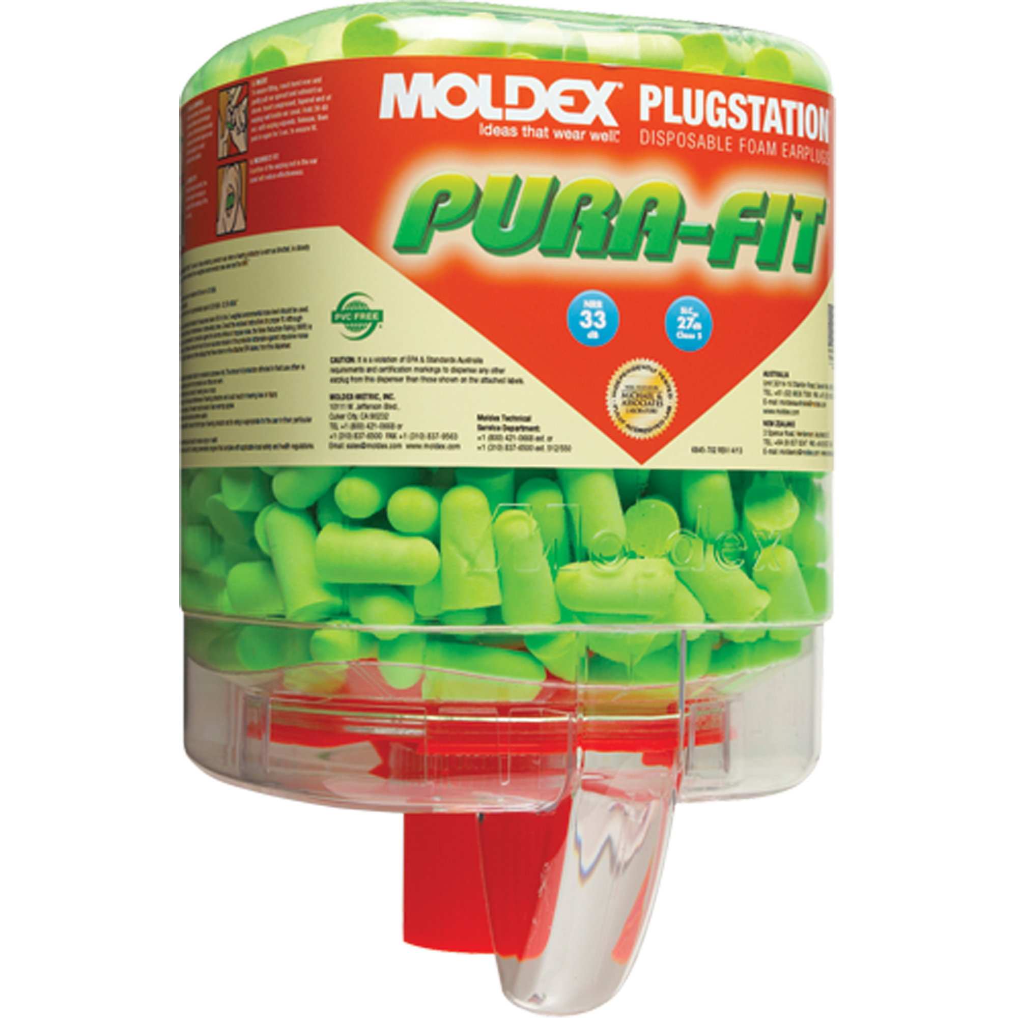 Distributeurs de bouchons d'oreilles PlugstationMD Pura-FitMD