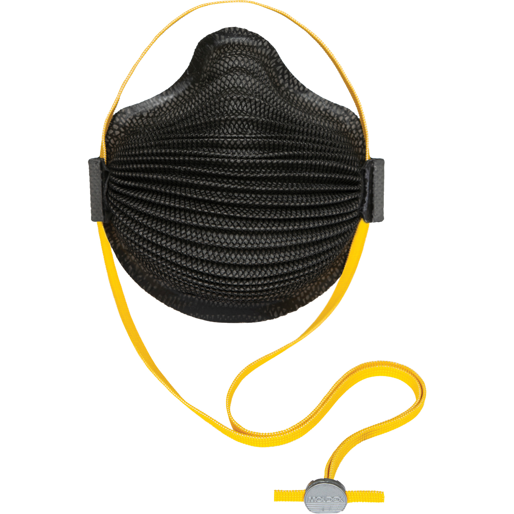Masques jetables AirWave série M noirs avec SmartStrapMD et embout intégrale en mousse, N95, Certifié NIOSH, Moyen/grand