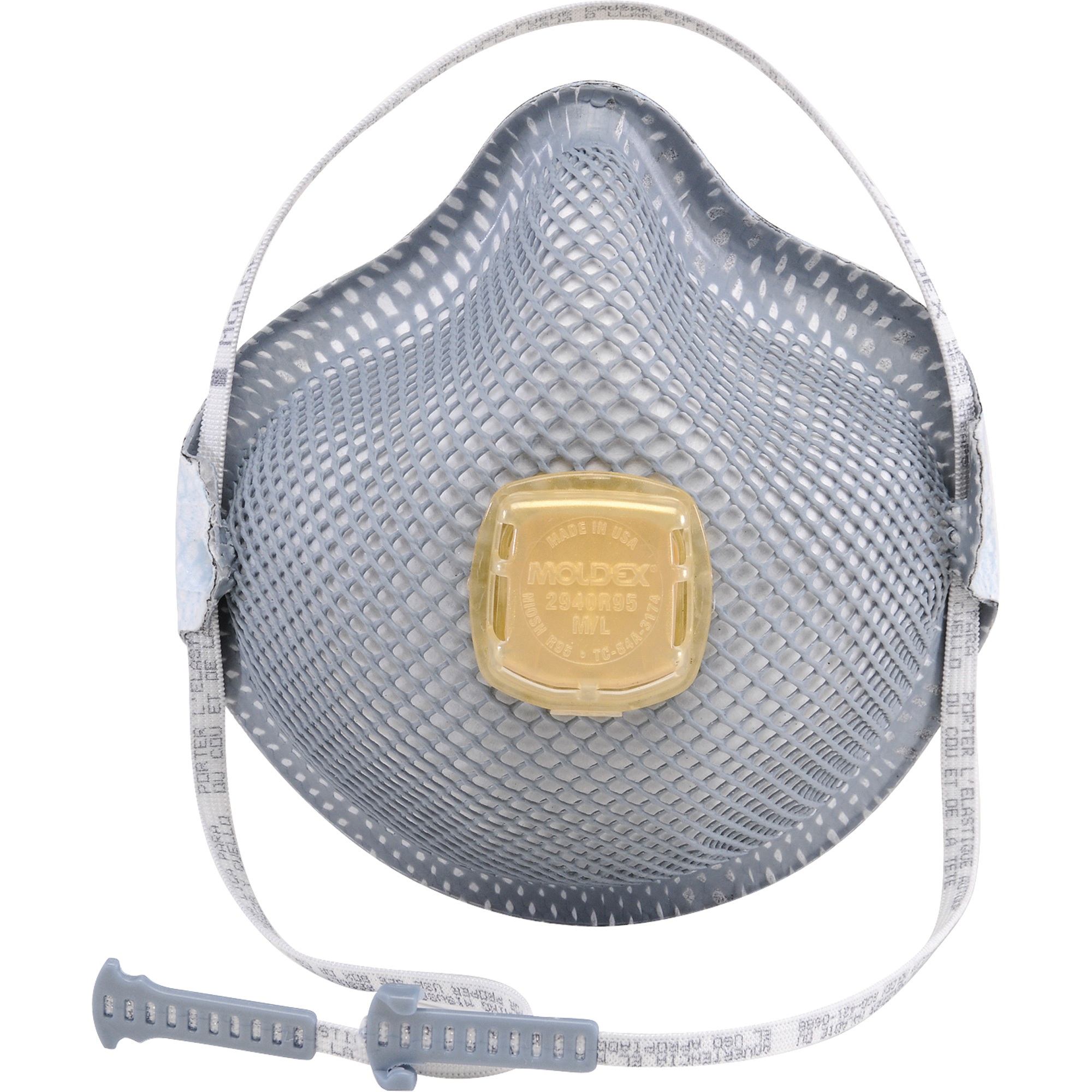 Respirateur contre les particules avec HandyStrapMD et soupape VentexMD, R95, Certifié NIOSH, Moyen/grand