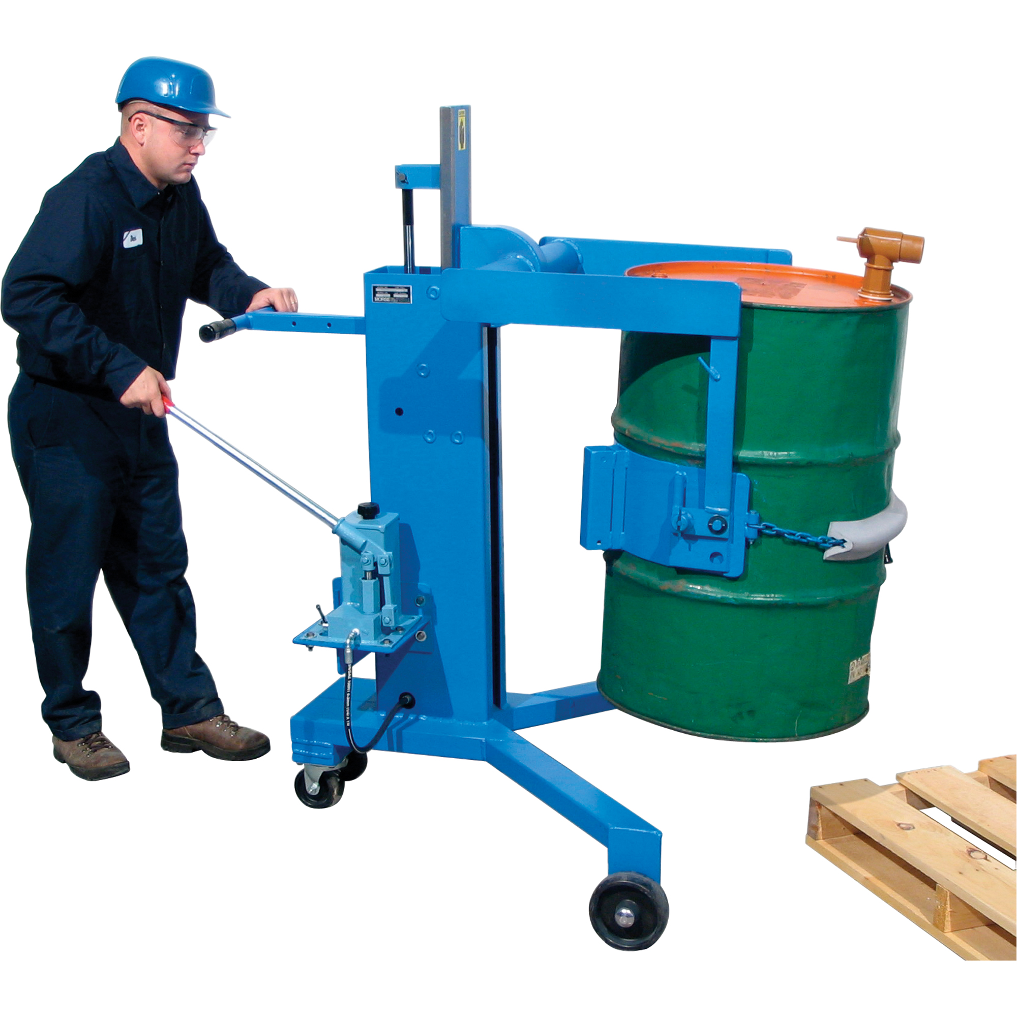 Basculeur - palettiseurs pour barils, 55 gal. US (45 gal. imp.)