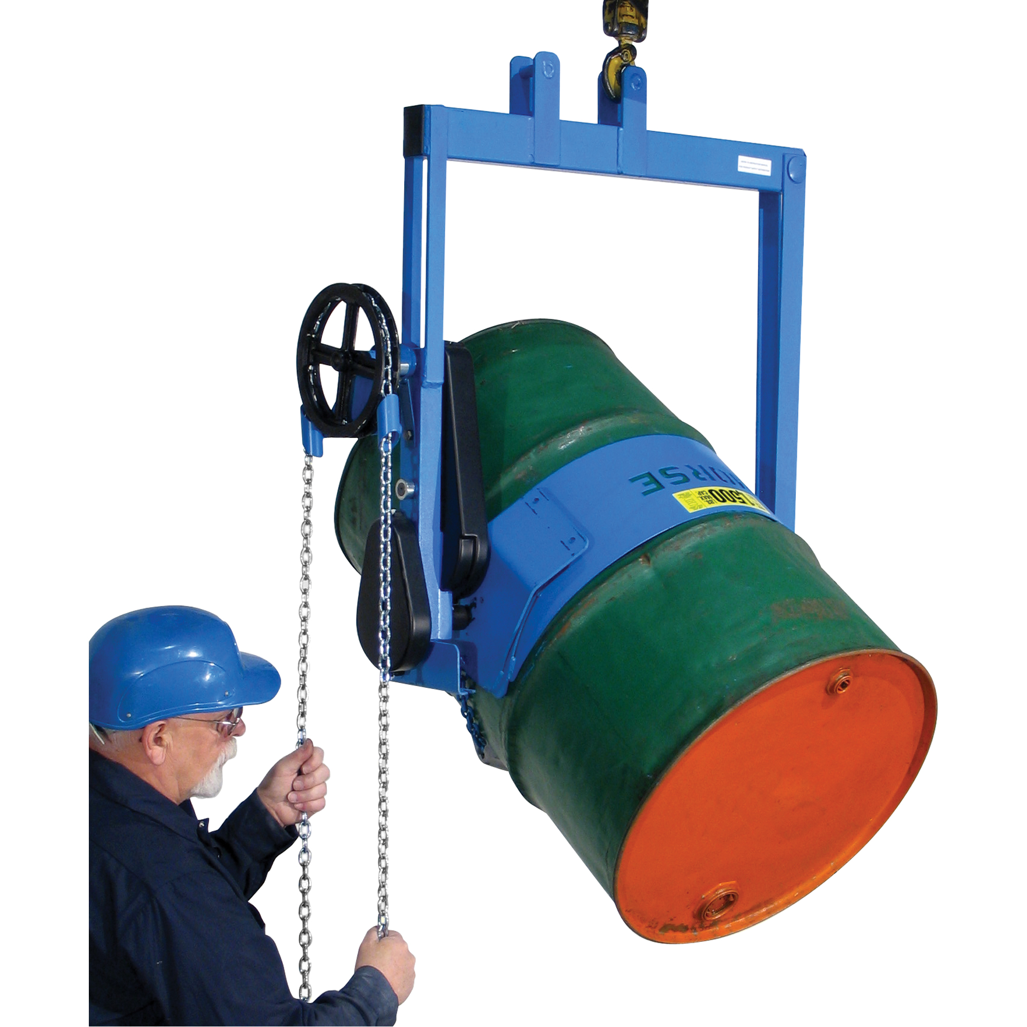 Leveur de baril, Baril de 55 gal. US (45 gal. imp.), Capacité 800 lb/363 kg