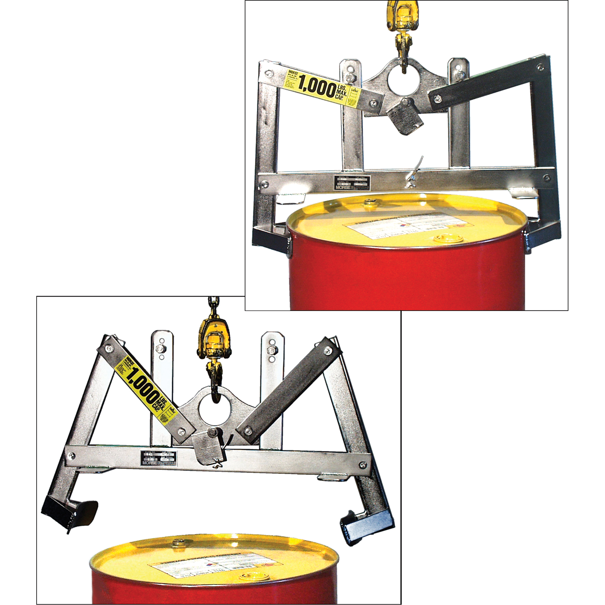 Leveurs de baril verticaux automatiques, 55 gal. US (45 gal. imp.), Cap. 1000 lb/454 kg