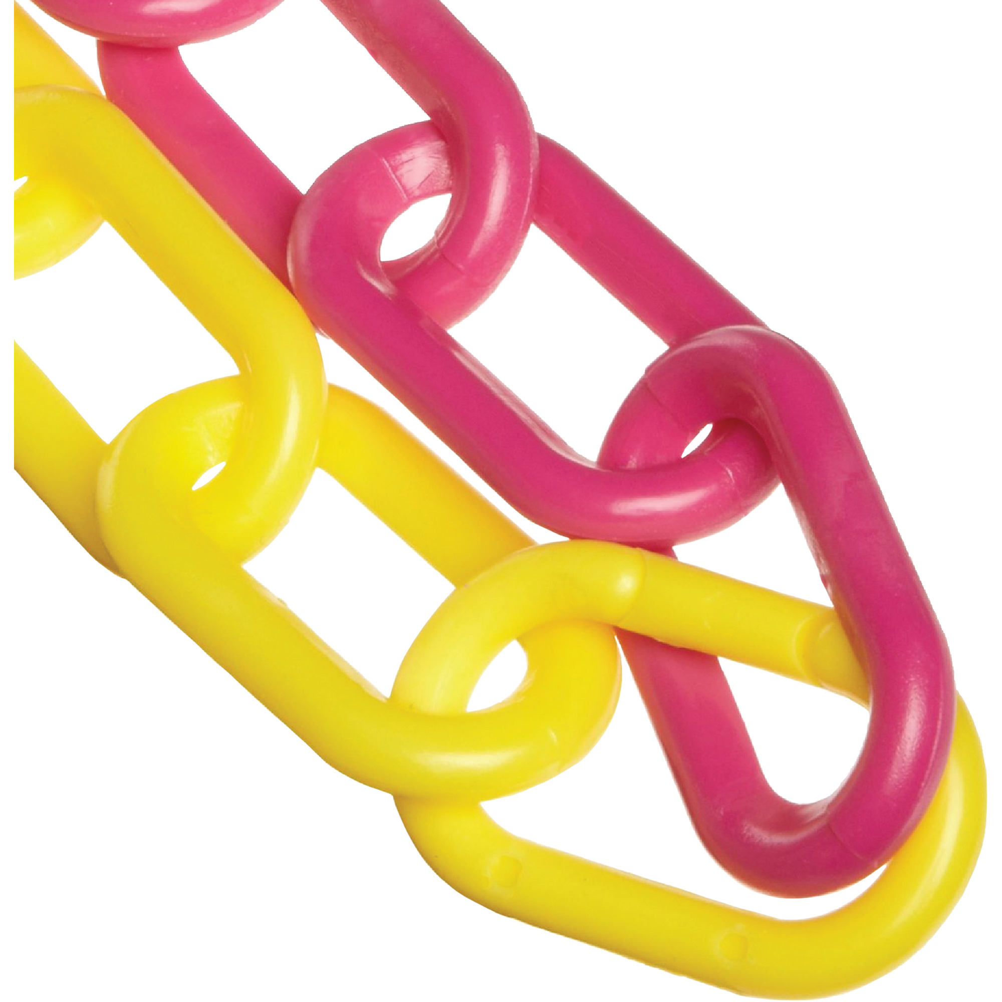Chaîne de sécurité en plastique, Magenta/Jaune