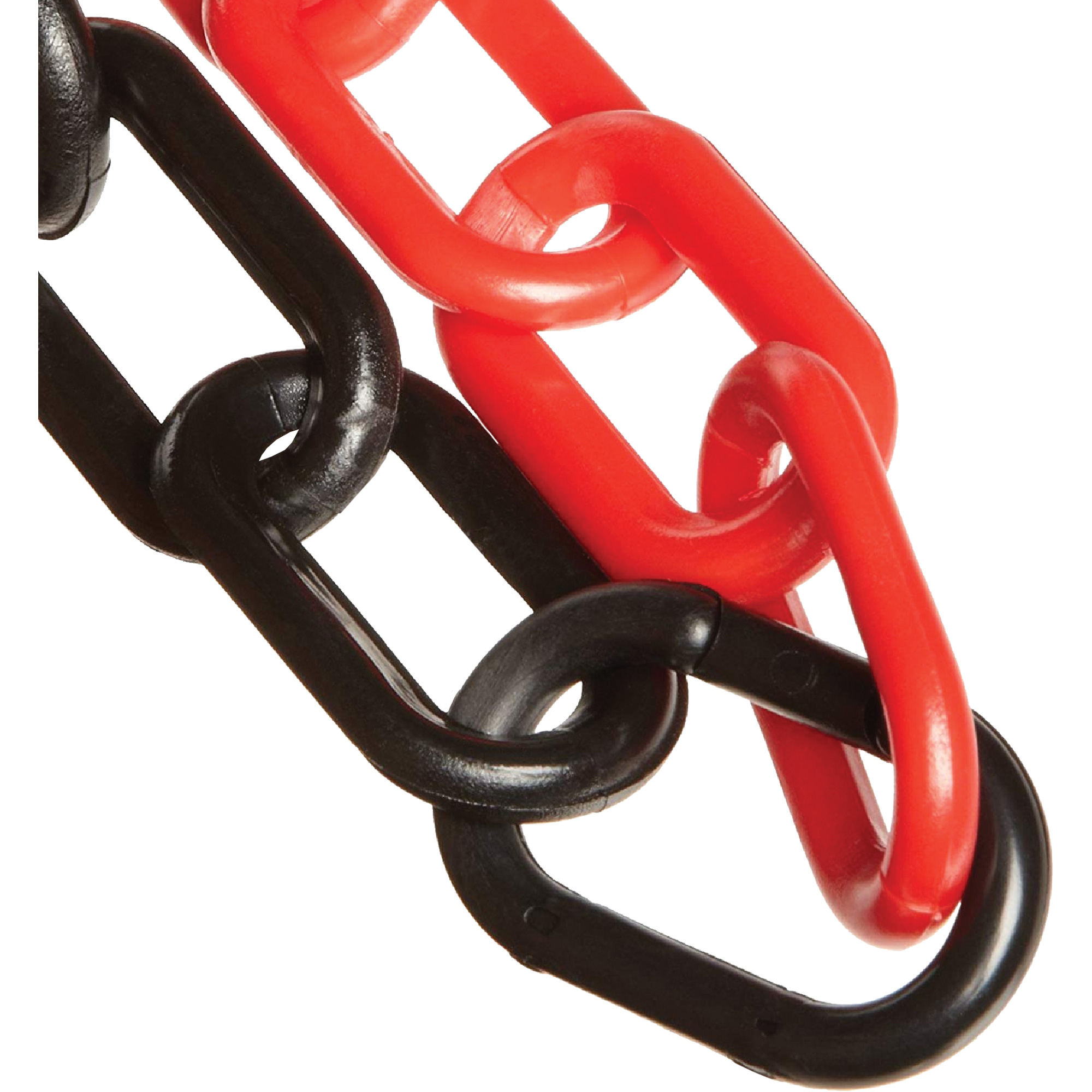 Chaîne de sécurité en plastique, Noir/Rouge