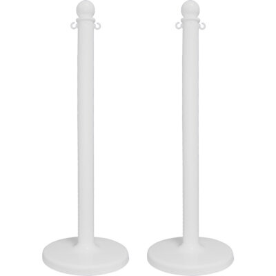Poteau pour service moyen, Hauteur de 40", Blanc