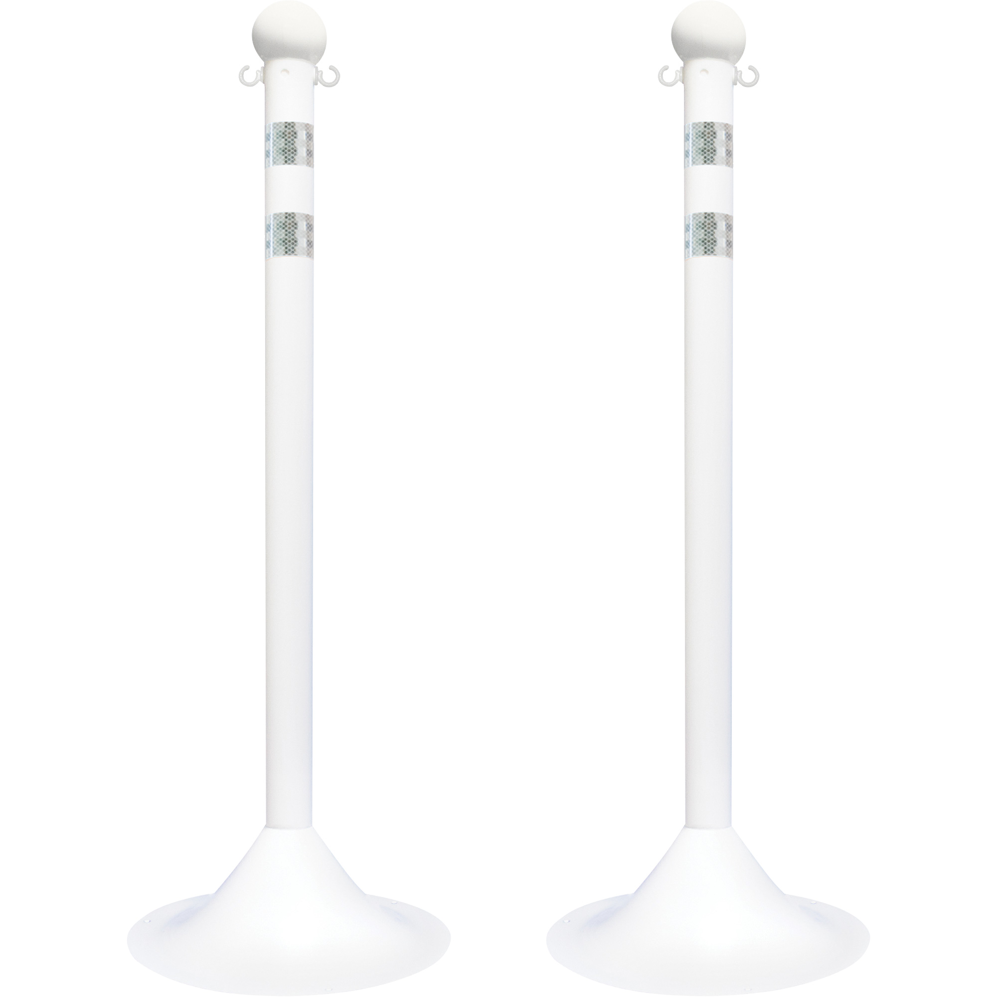 Trousse de poteaux réfléchissants pour service léger, Hauteur de 41", Blanc