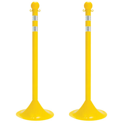 Trousse de poteaux réfléchissants pour service léger, Hauteur de 41", Jaune