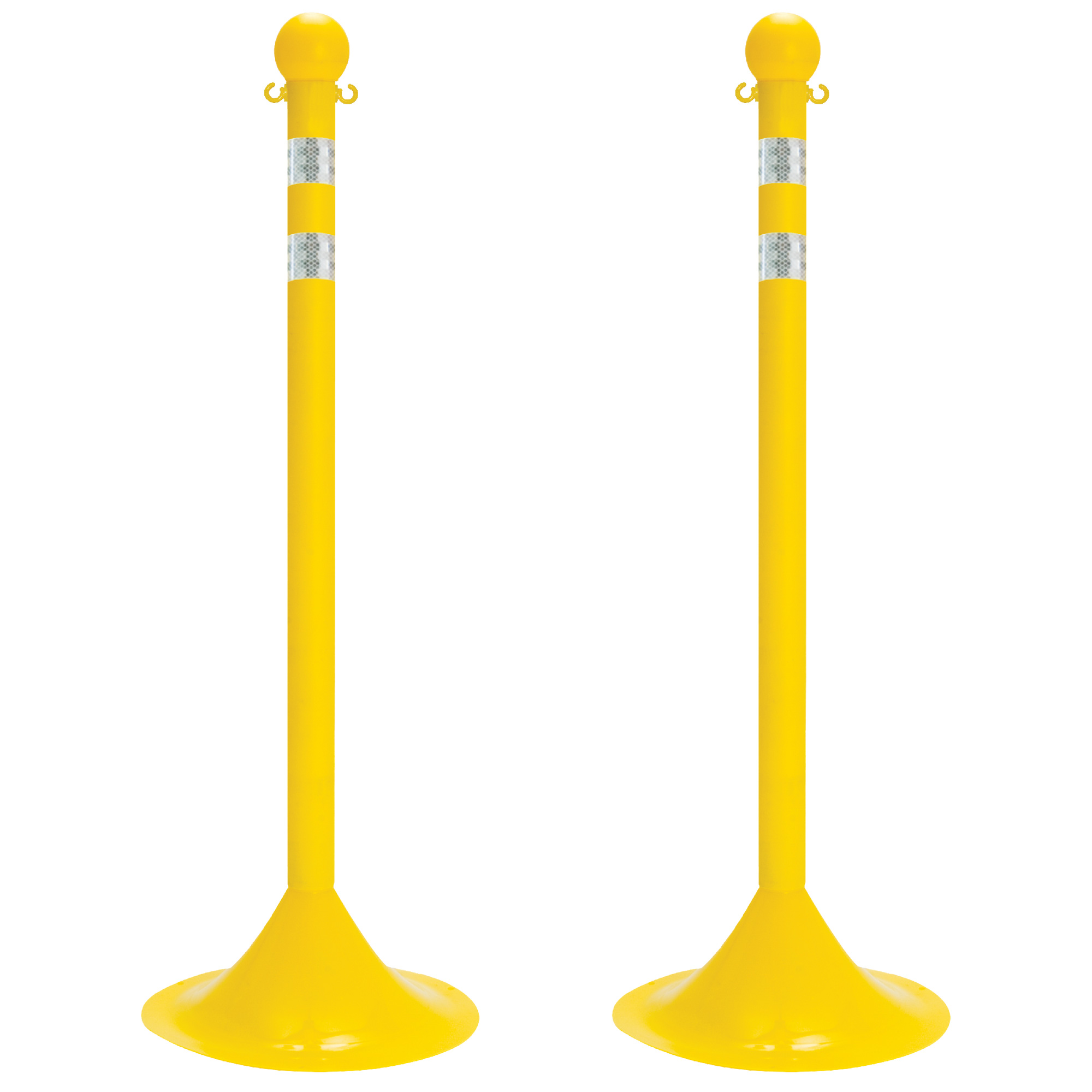 Trousse de poteaux réfléchissants pour service léger, Hauteur de 41", Jaune
