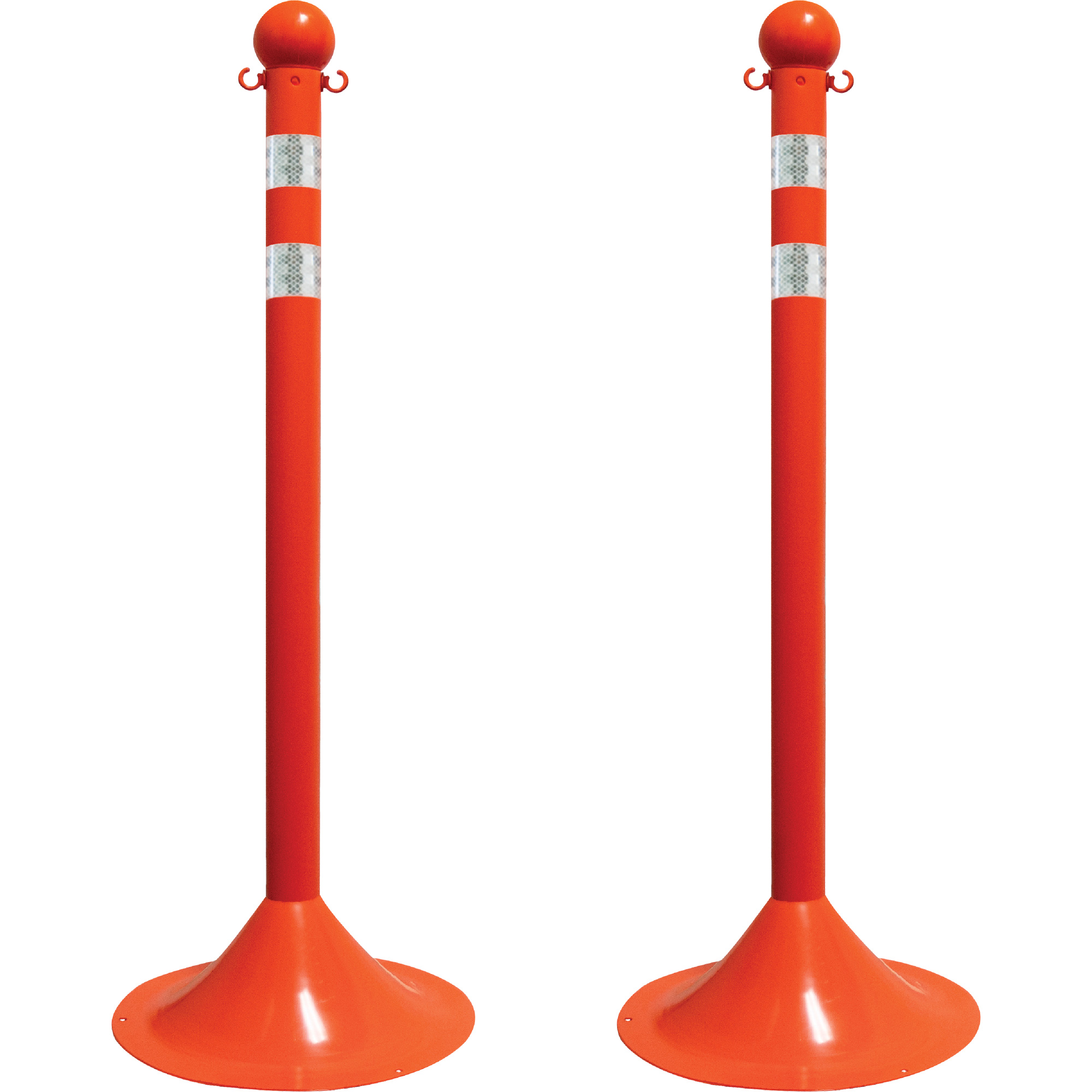 Trousse de poteaux réfléchissants pour service léger, Hauteur de 41", Orange