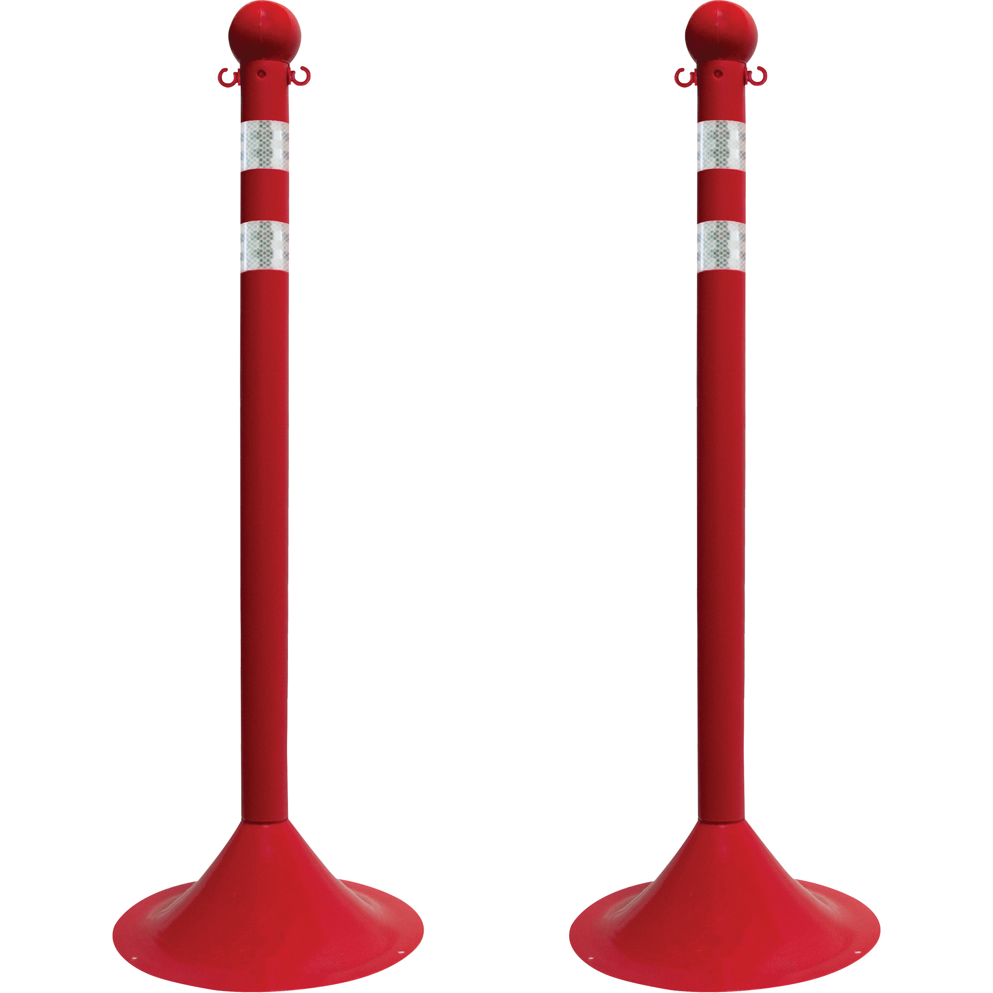 Trousse de poteaux réfléchissants pour service léger, Hauteur de 41", Rouge