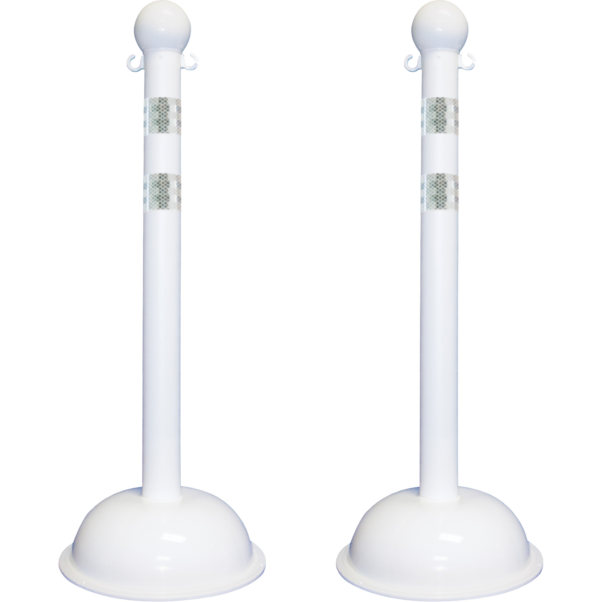 Trousse de poteaux réfléchissants pour service lourd, Hauteur de 41", Blanc