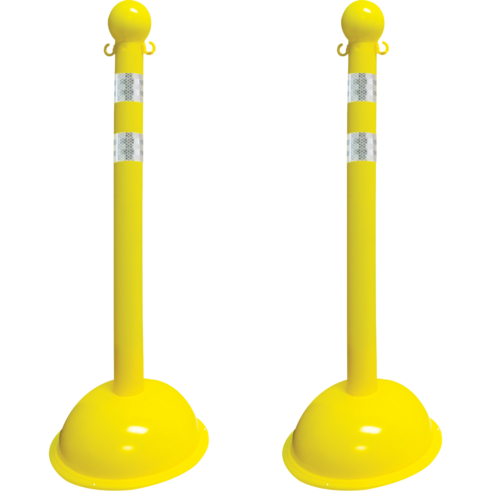 Trousse de poteaux réfléchissants pour service lourd, Hauteur de 41", Jaune