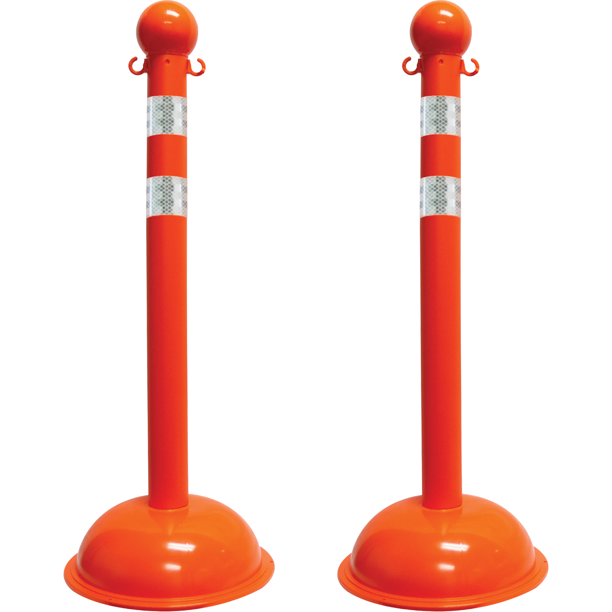 Trousse de poteaux réfléchissants pour service lourd, Hauteur de 41", Orange