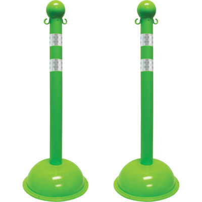 Trousse de poteaux réfléchissants pour service lourd, Hauteur de 41", Vert