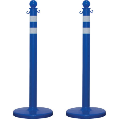 Trousse de poteaux réfléchissants pour service moyen, Hauteur de 40", Bleu