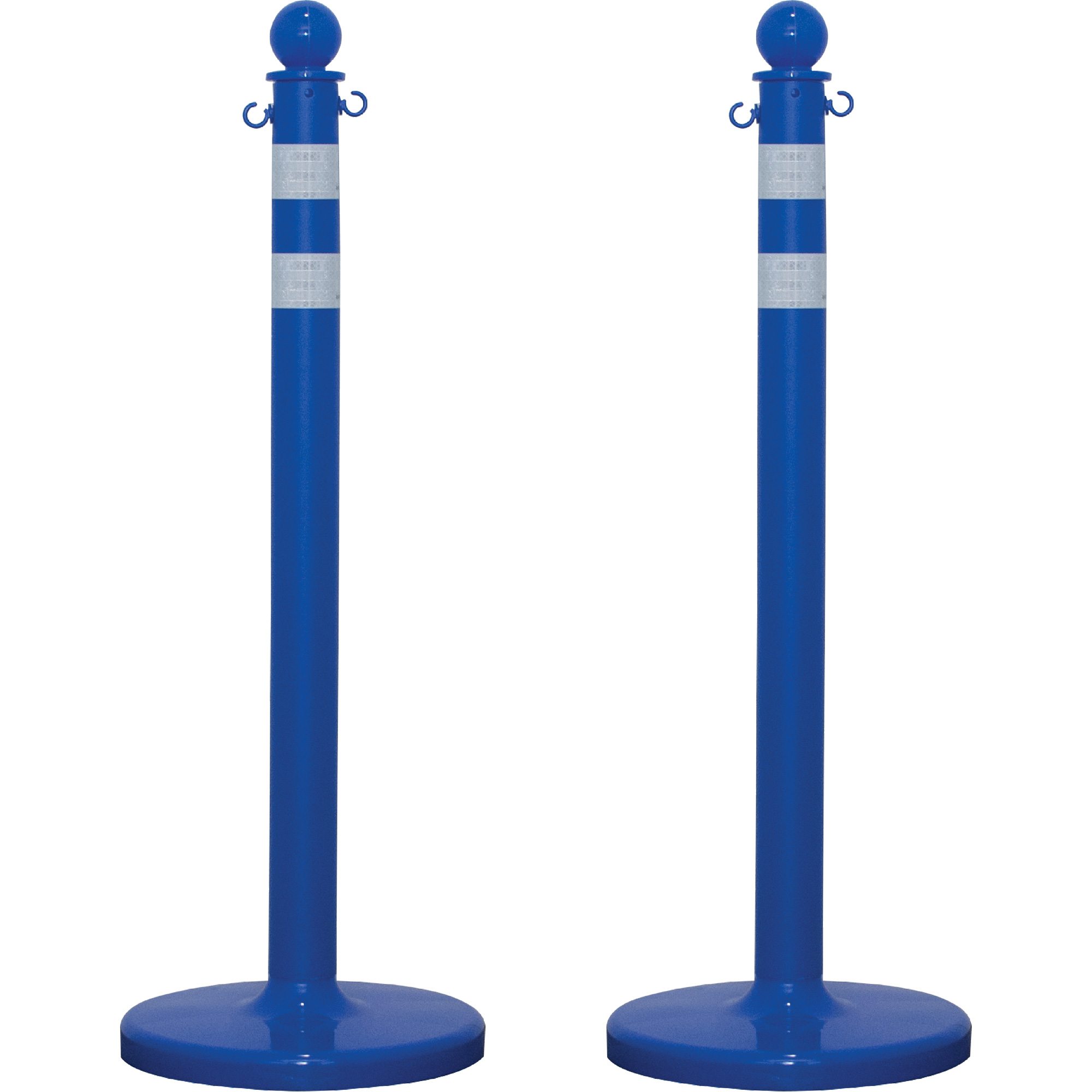 Trousse de poteaux réfléchissants pour service moyen, Hauteur de 40", Bleu