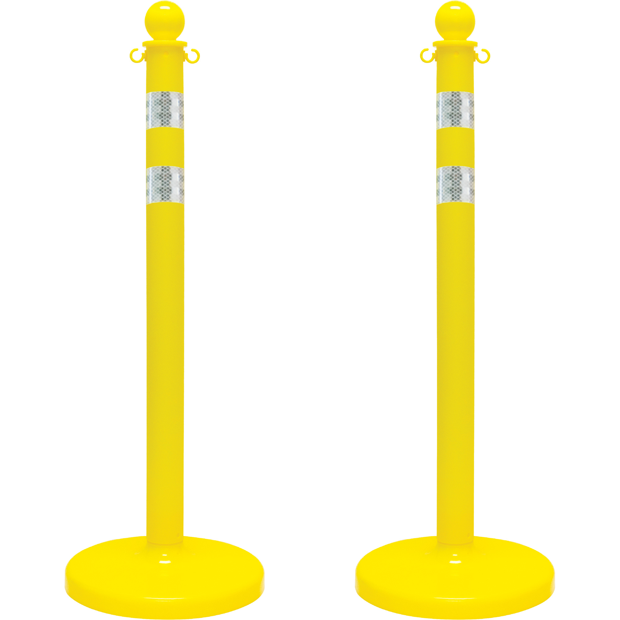Trousse de poteaux réfléchissants pour service moyen, Hauteur de 40", Jaune