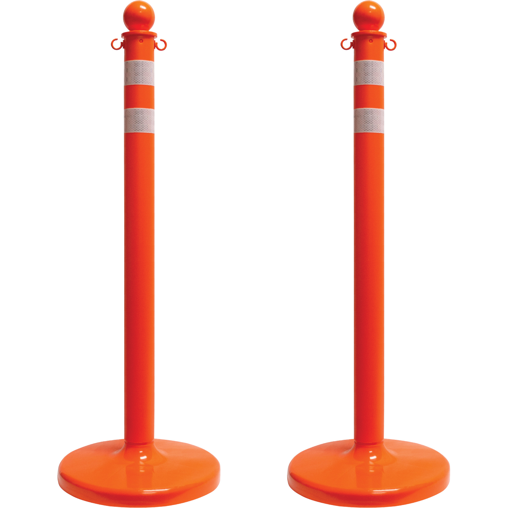 Trousse de poteaux réfléchissants pour service moyen, Hauteur de 40", Orange