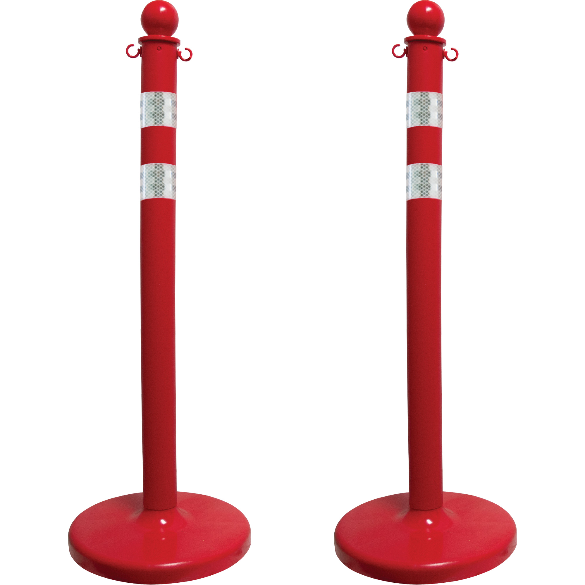 Trousse de poteaux réfléchissants pour service moyen, Hauteur de 40", Rouge