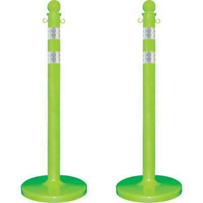 Trousse de poteaux réfléchissants pour service moyen, Hauteur de 40", Vert