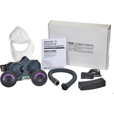 Trousse d'intervention d'APR à épuration d'air motorisé OptimAirMD TL, Capuchon & visière, Pile Lithium-ion
