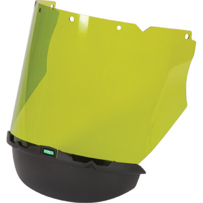 Visières V-GardMD avec mentonnière pour les travaux avec l'arc électrique, Polycarbonate, Teinte Vert