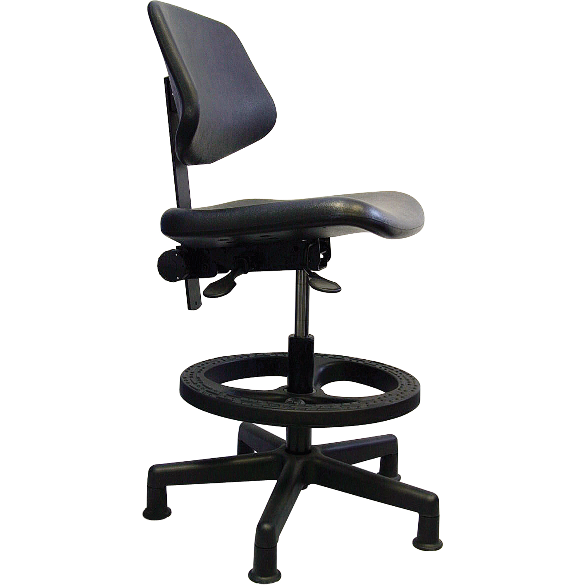Sièges ergonomiques, Polyuréthane, Noir, Capacité 250 lb