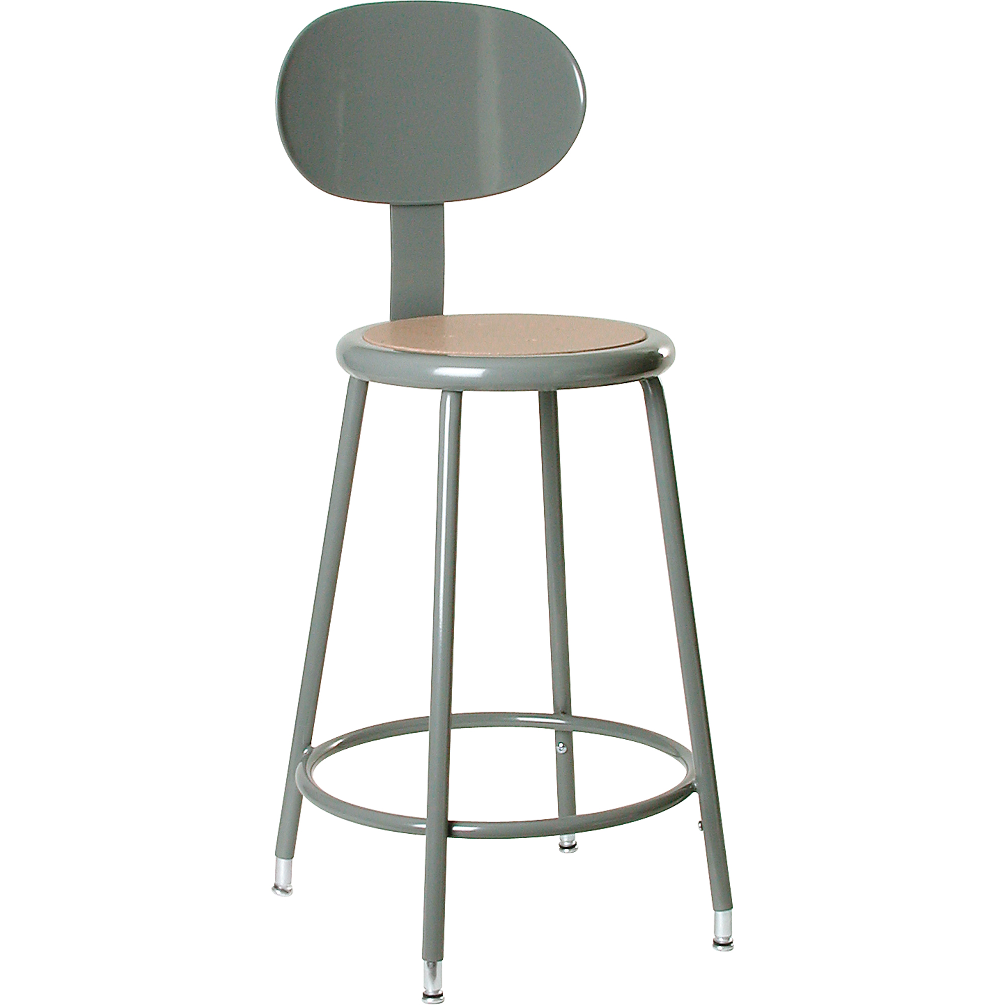 Tabouret de série 500, Stationnaire, Ajustable, , Acier/Masonite Siège, Gris