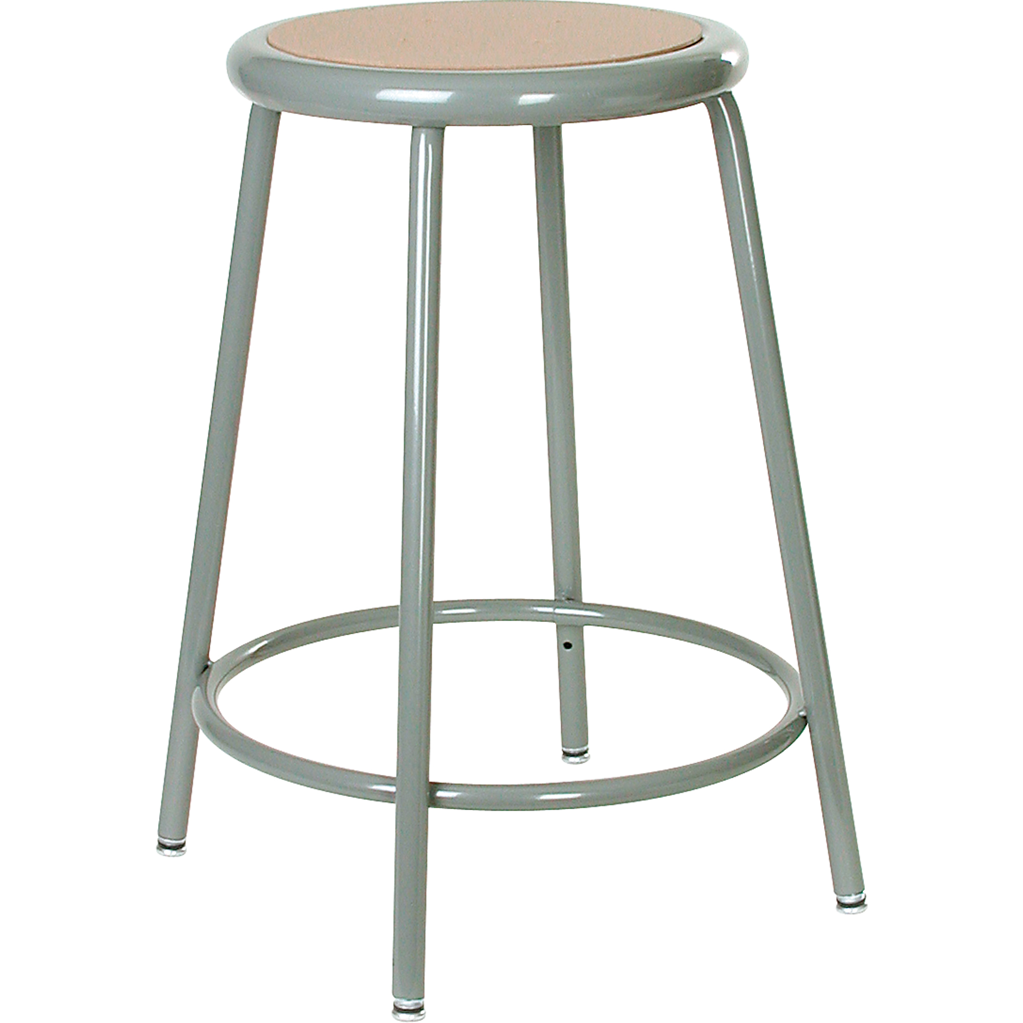 Tabouret de série 500, Stationnaire, Fixe, 24", Acier/Masonite Siège, Gris