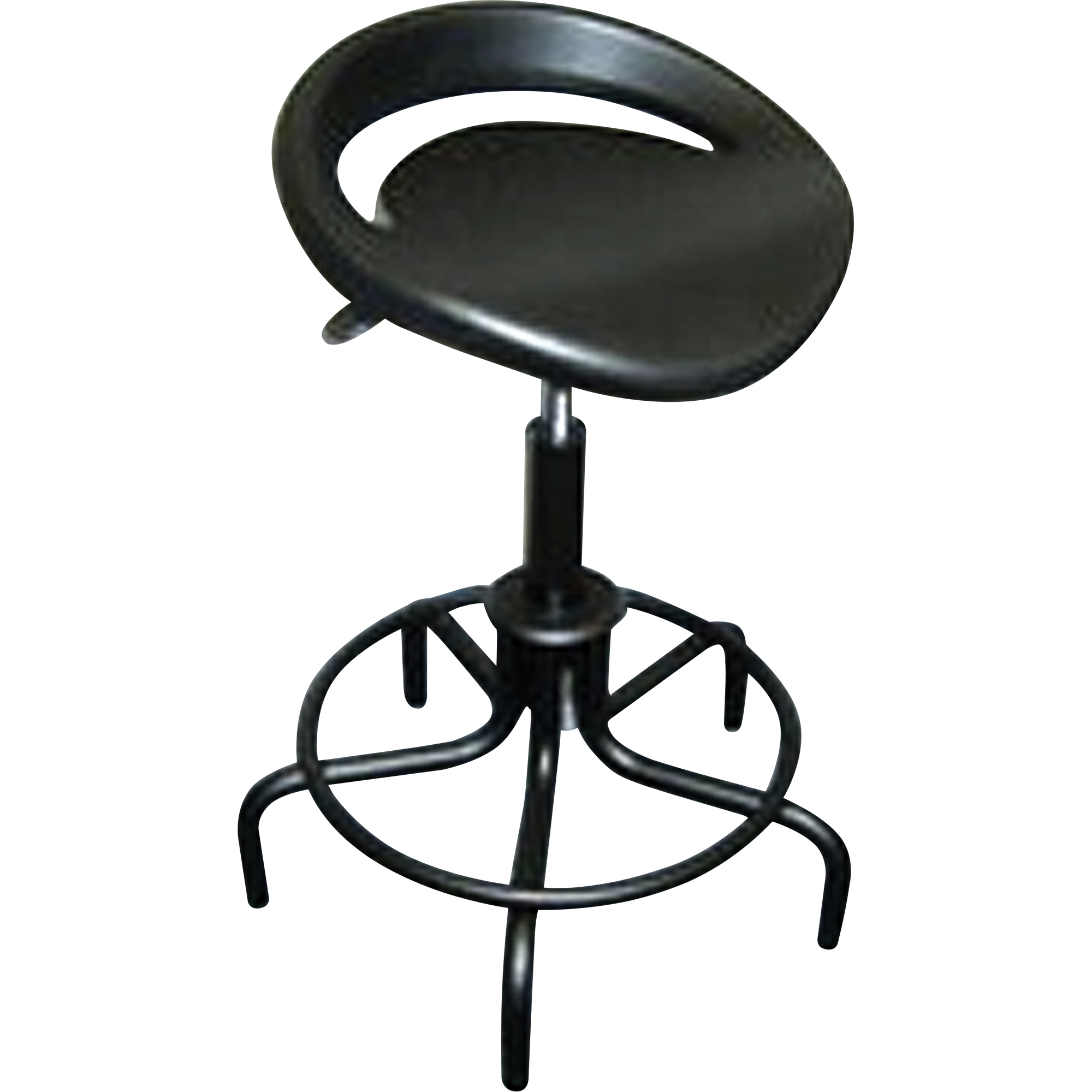Tabouret surdimensionné de série 6000, Stationnaire, Ajustable, , Polyuréthane Siège, Noir