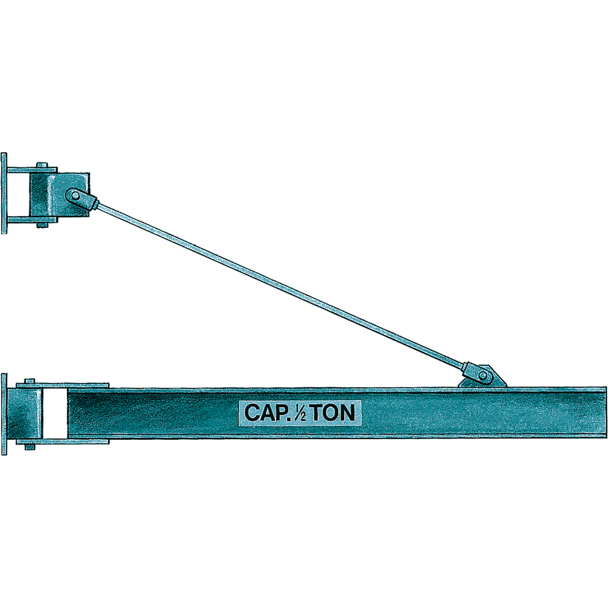 Potences, Poutre en I, Largeur de semelle de 3-3/8", Capacité de 1000 lb (0,5 tonne)