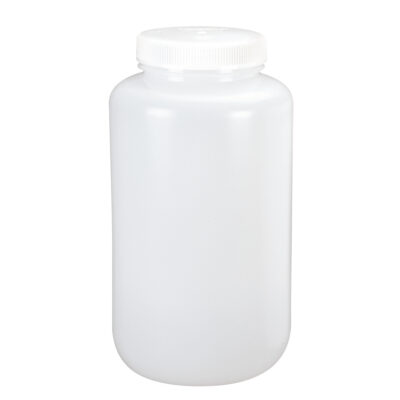 Bouteilles à large ouverture, Ronde, 1/2 gal., Plastique