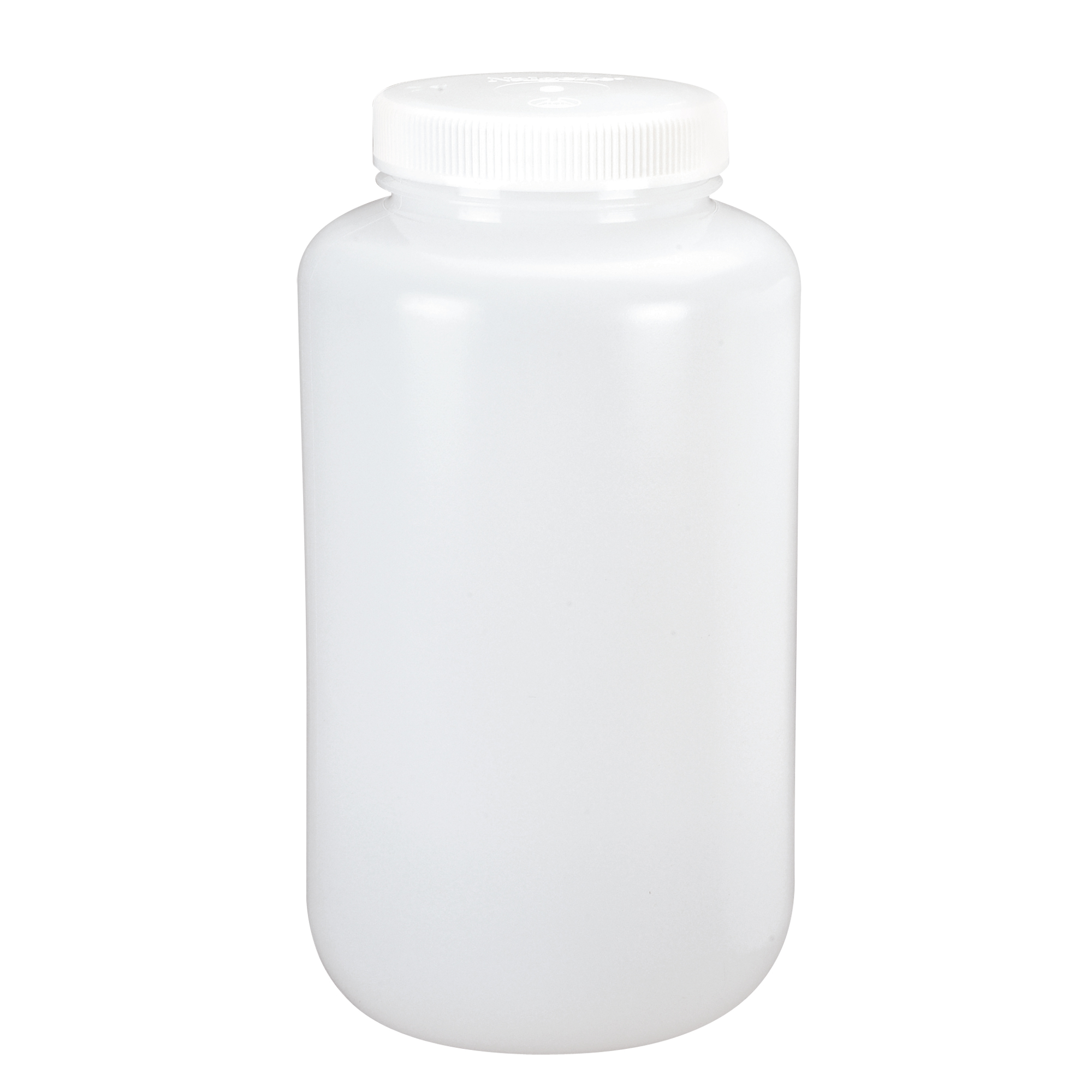 Bouteilles à large ouverture, Ronde, 1/2 gal., Plastique