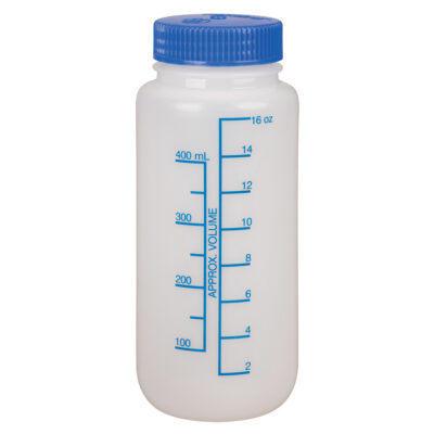 Bouteilles à large ouverture, Ronde, 16 oz, Plastique