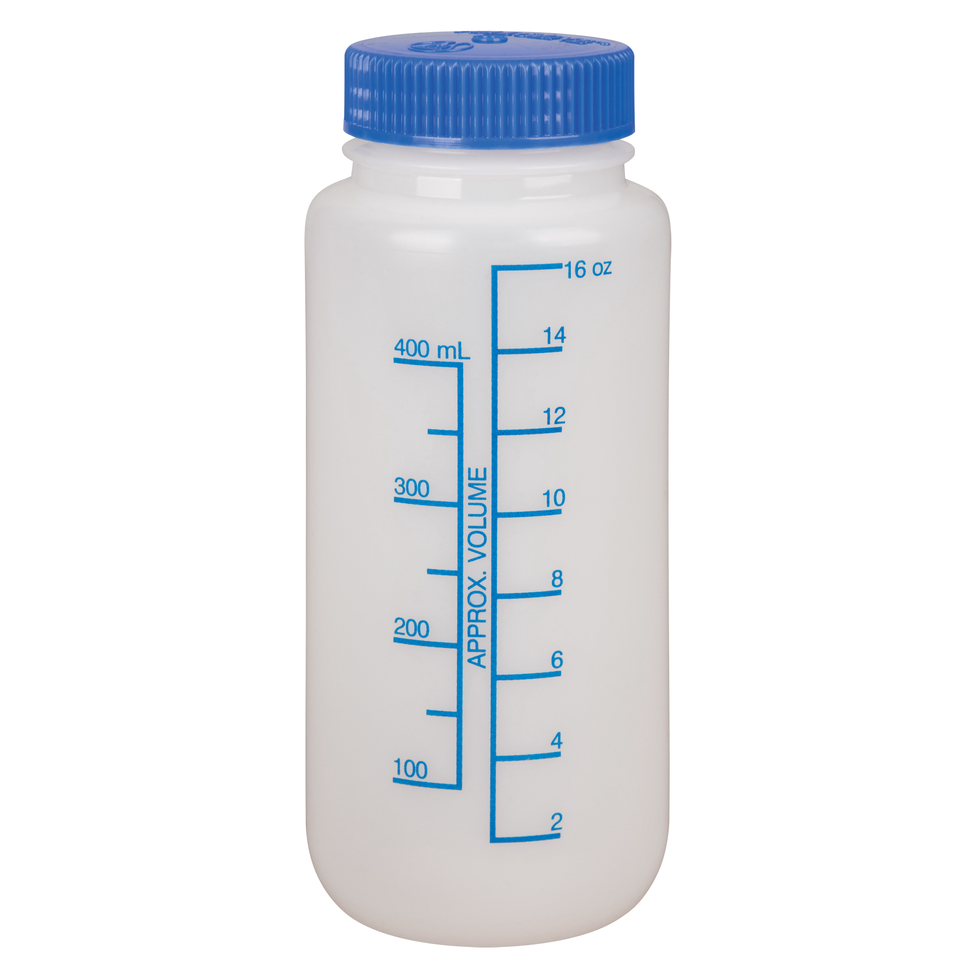 Bouteilles à large ouverture, Ronde, 16 oz, Plastique