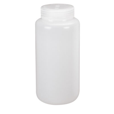 Bouteilles à large ouverture, Ronde, 8 oz, Plastique
