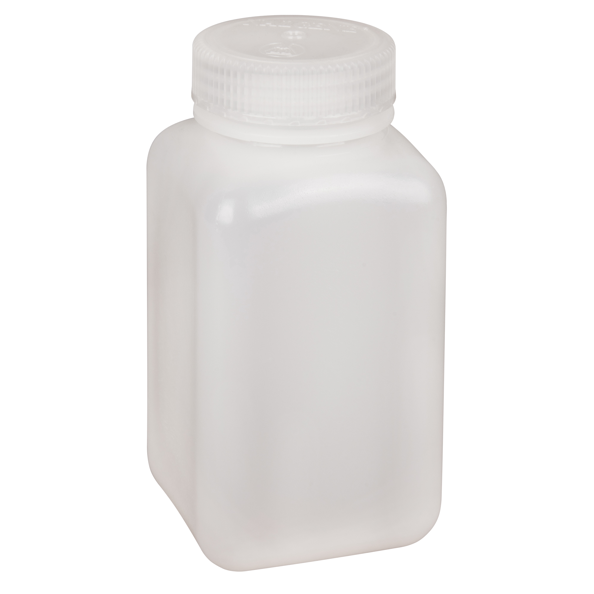 Bouteilles peu encombrantes à prise facile, Carrée, 16 oz, Plastique