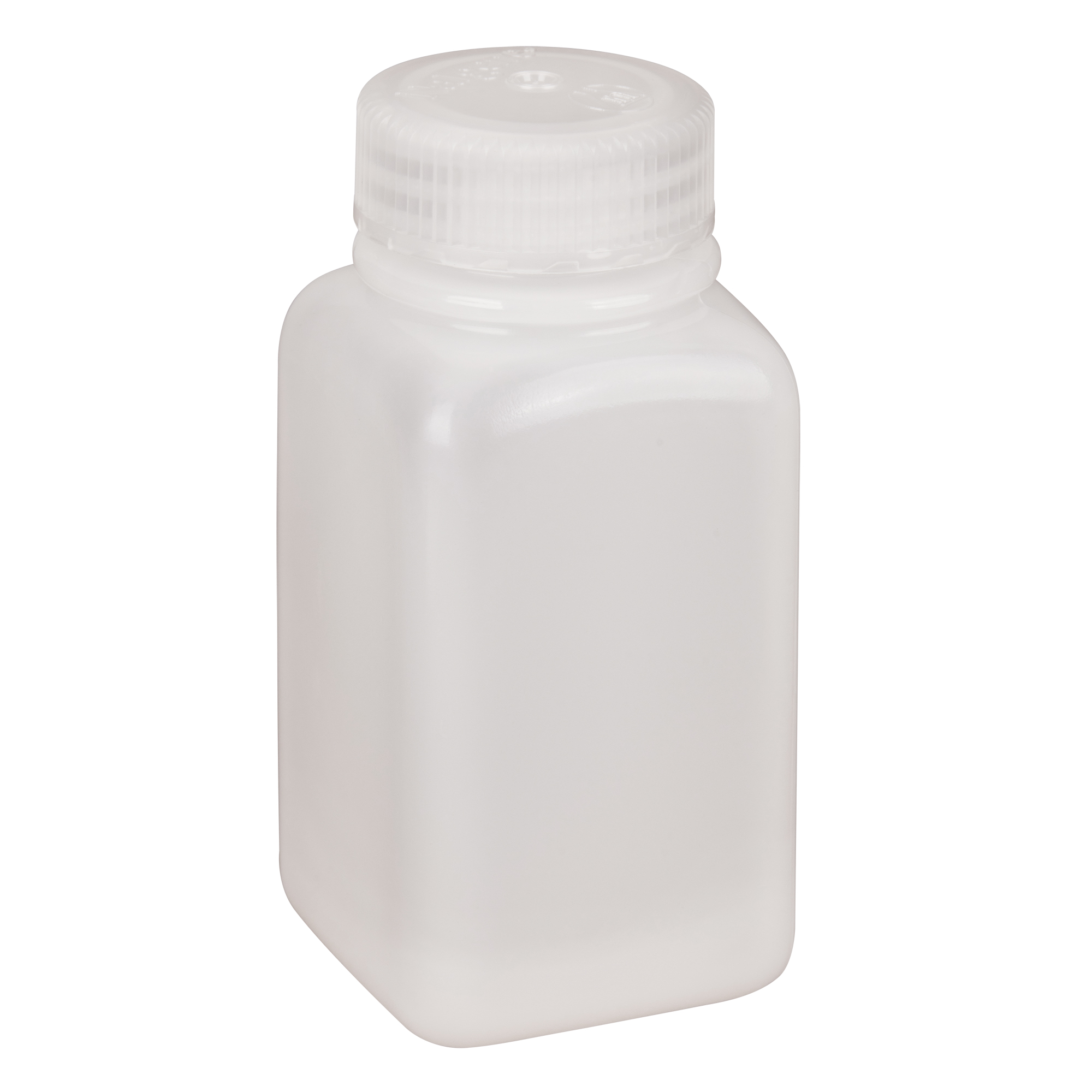 Bouteilles peu encombrantes à prise facile, Carrée, 6 oz, Plastique