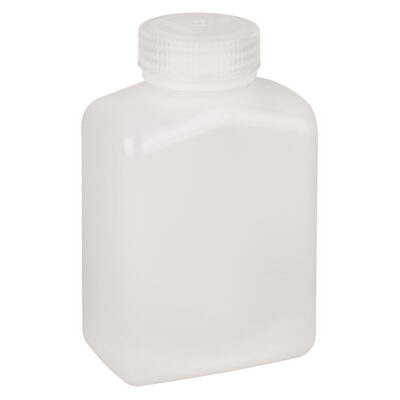 Bouteilles peu encombrantes à prise facile, Rectangulaire, 16 oz, Plastique