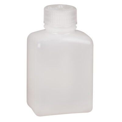 Bouteilles peu encombrantes à prise facile, Rectangulaire, 4 oz, Plastique