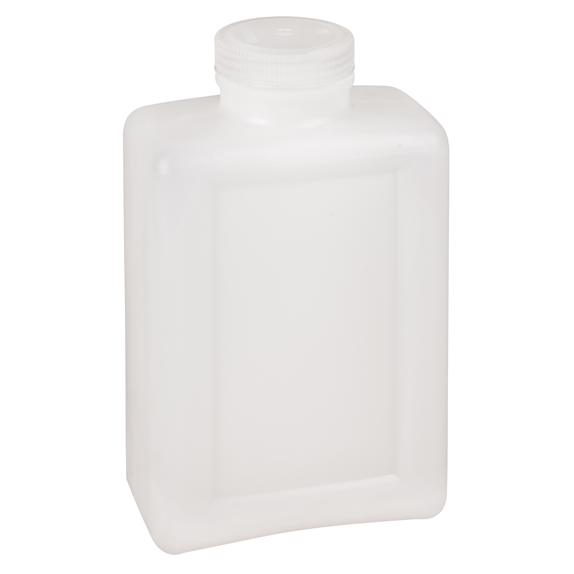 Bouteilles peu encombrantes à prise facile, Rectangulaire, 64 oz, Plastique